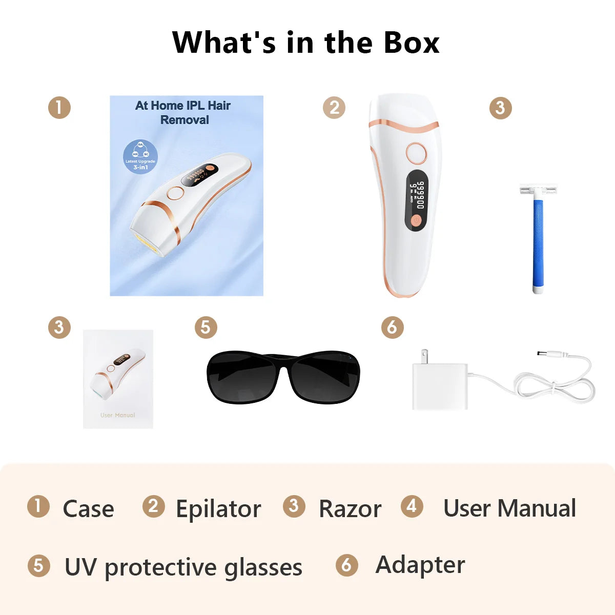 Épilateur à lumière pulsée 999 000 Flashs