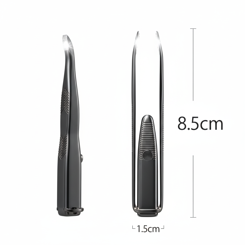 Pince à épiler à lumière LED