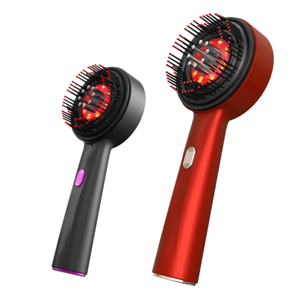 Brosse à cheveux électrique, massage du cuir chevelu avec applicateur d'huile, luminothérapie, soin capillaire anti-chute