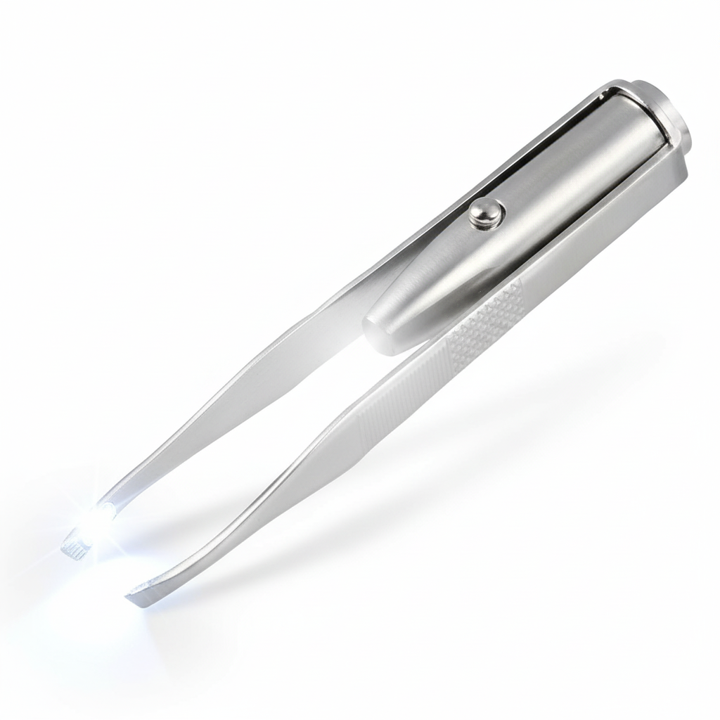 Pince à épiler à lumière LED